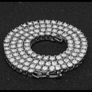 💎Iced Out 20” 4MM tennis chain 14k white gold💎